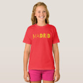 Madrid Spanish city typography logo design. T-shirt (Voorkant volledig)