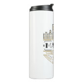 Madrid Spanje Art Deco Souvenir Aesthethetic Thermosbeker (Gedraaid links)