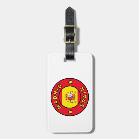 Madrid Spanje Bagagelabel (Voorkant verticaal)