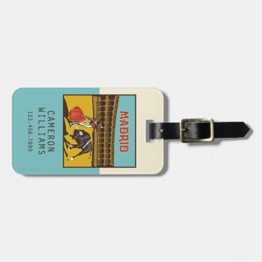 Madrid, Spanje Bagagelabel (Voorkant horizontaal)