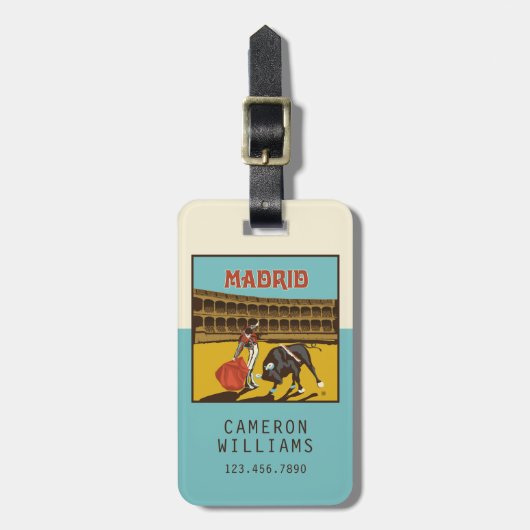 Madrid, Spanje Bagagelabel (Voorkant verticaal)