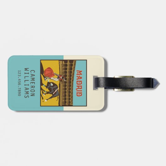 Madrid, Spanje Bagagelabel (Achterkant horizontaal)