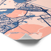 Madrid - Spanje Breezy City Map Poster (Hoek)