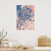 Madrid - Spanje Breezy City Map Poster (Keuken)