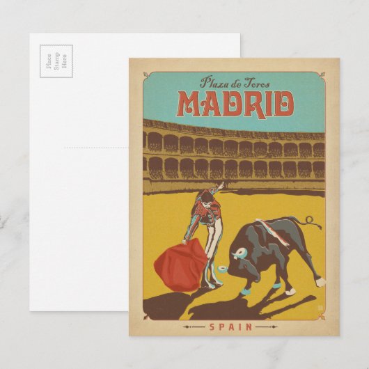 Madrid, Spanje Briefkaart (Voorkant / Achterkant)