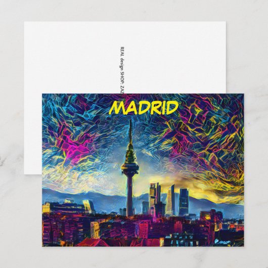 Madrid, Spanje Briefkaart (Voorkant / Achterkant)