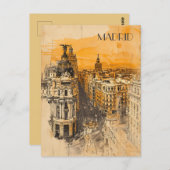 Madrid Spanje Briefkaart (Voorkant / Achterkant)