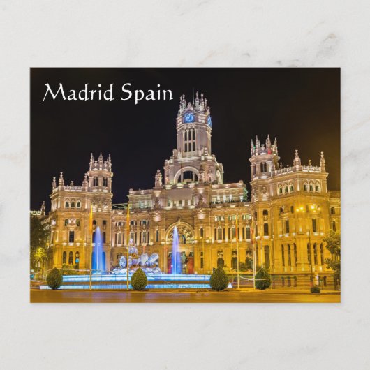 Madrid Spanje Briefkaart (Voorkant)