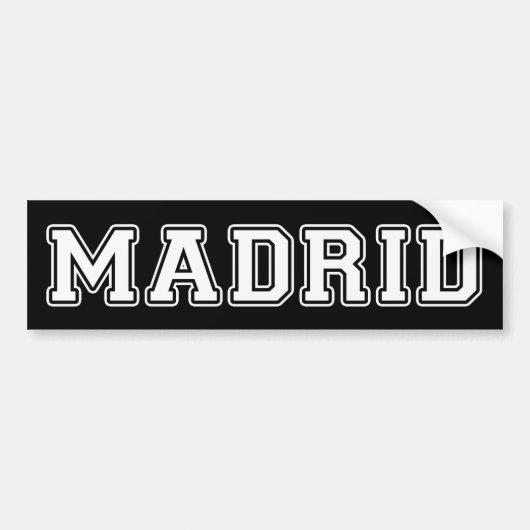 Madrid Spanje Bumpersticker (Voorkant)