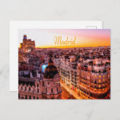 Madrid Spanje Capitol City Skyline Briefkaart (Voorkant / Achterkant)