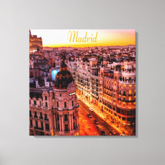 Madrid Spanje Capitol City Skyline Canvas Afdruk