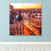Madrid Spanje Capitol City Skyline Canvas Afdruk (Insitu (Houten vloer))