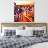 Madrid Spanje Capitol City Skyline Canvas Afdruk (Insitu (Slaapkamer))