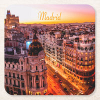 Madrid Spanje Capitol City Skyline