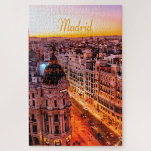 Madrid Spanje Capitol City Skyline Legpuzzel