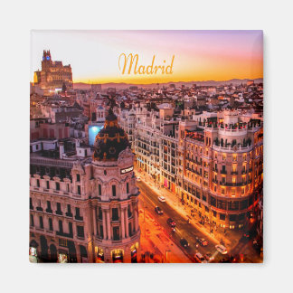 Madrid Spanje Capitol City Skyline Magneet