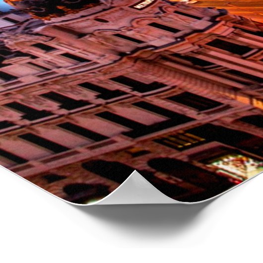 Madrid Spanje Capitol City Skyline Poster (Hoek)