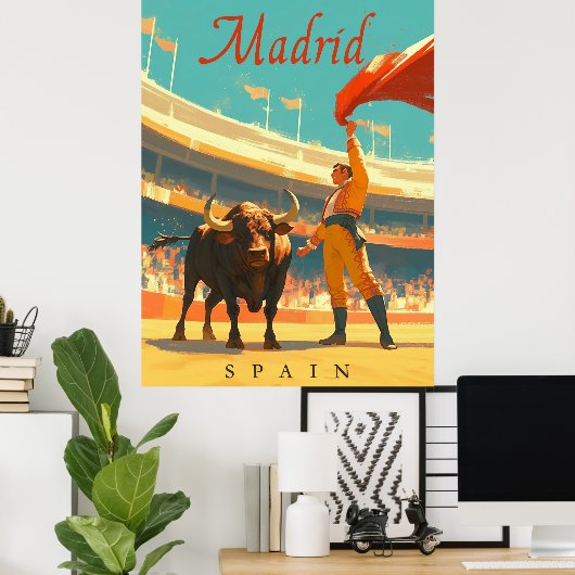 Madrid, Spanje charme Poster (Thuiskantoor)