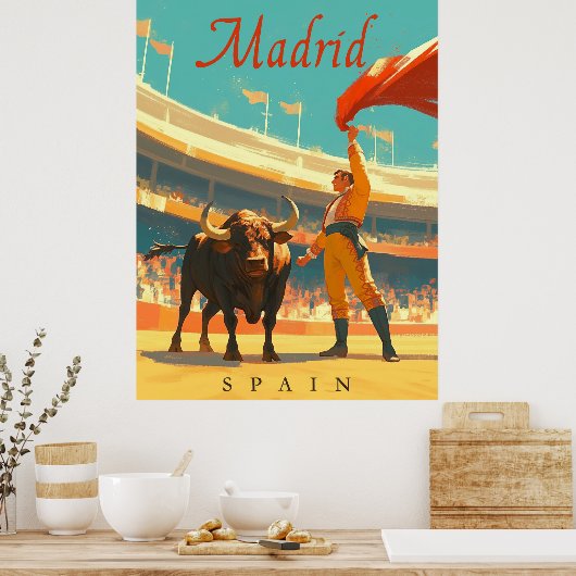 Madrid, Spanje  charme Poster (Keuken)