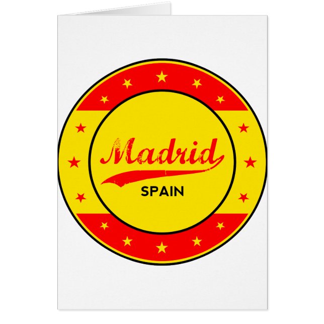 Madrid, Spanje, cirkel, rood (Voorkant)