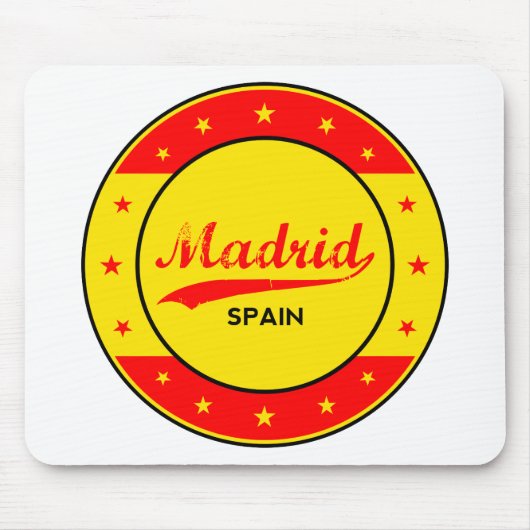 Madrid, Spanje, cirkel, rood Muismat (Voorkant)