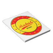 Madrid, Spanje, cirkel, rood Notitieblok (Schuin)
