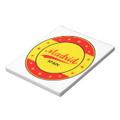 Madrid, Spanje, cirkel, rood Notitieblok (Linkerzijde)