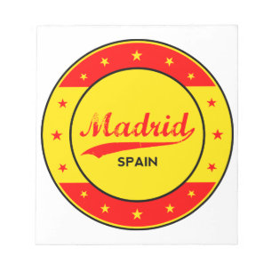 Madrid, Spanje, cirkel, rood Notitieblok