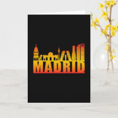 Madrid Spanje City Cityscape Skyline Funny Gift Kaart (Gele Bloem)