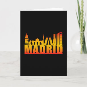 Madrid Spanje City Cityscape Skyline Funny Gift Kaart