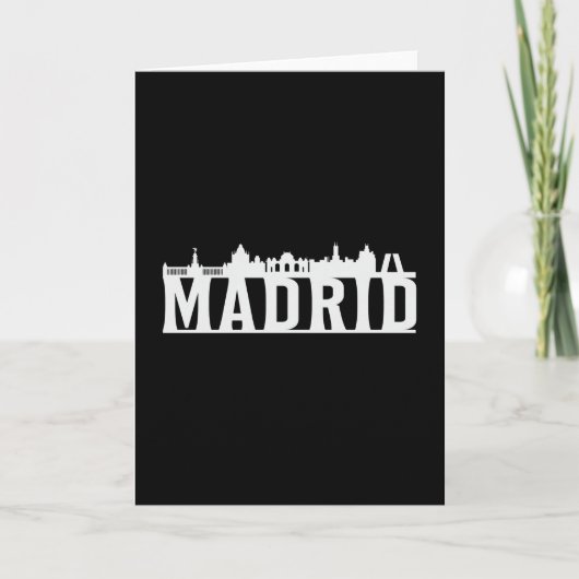 Madrid Spanje City Skyline Cityscape Funny Gift Kaart (Voorkant)