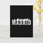 Madrid Spanje City Skyline Cityscape Funny Gift Kaart (Gele Bloem)