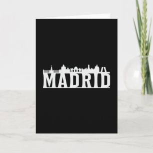 Madrid Spanje City Skyline Cityscape Funny Gift Kaart
