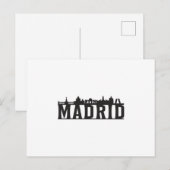 Madrid Spanje City Skyline Cityscape Trip Cadeau I Briefkaart (Voorkant / Achterkant)