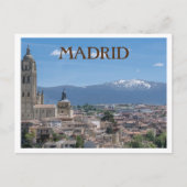 Madrid, Spanje City Uitzicht met Bergen Briefkaart (Voorkant)