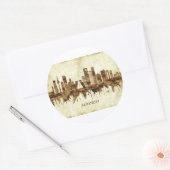 Madrid Spanje Cityscape Ronde Sticker (Envelop)