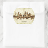 Madrid Spanje Cityscape Ronde Sticker (Tas)