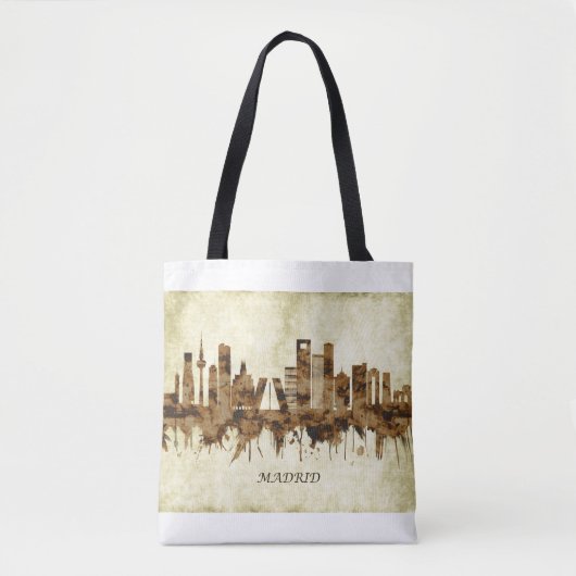 Madrid Spanje Cityscape Tote Bag (Voorkant)