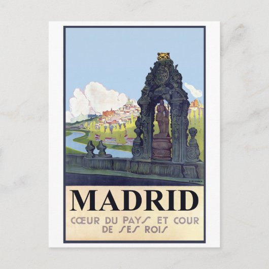 Madrid, Spanje. De Manzares-rivier van Park Briefkaart (Voorkant)