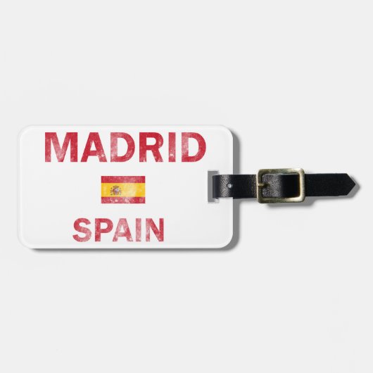 Madrid Spanje Design Bagagelabel (Voorkant horizontaal)