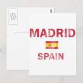 Madrid Spanje Design Briefkaart (Voorkant / Achterkant)