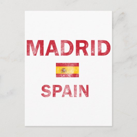 Madrid Spanje Design Briefkaart (Voorkant)