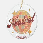 Madrid Spanje Disco bal Retro  Keramisch Ornament (Links)