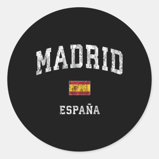 Madrid Spanje Espana Atletische Sport Ronde Sticker (Voorkant)