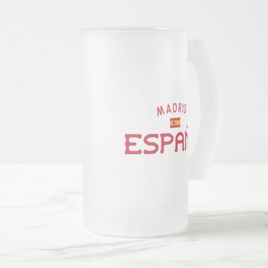 Madrid Spanje (España) Matglas Bierpul (Voorkant rechts)