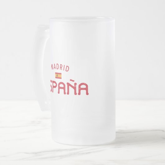 Madrid Spanje (España) Matglas Bierpul (Voorkant links)