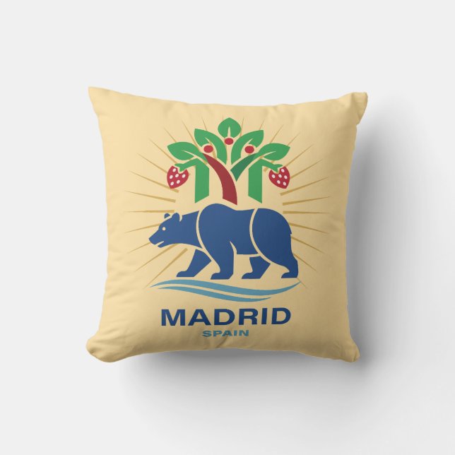 Madrid Spanje Europa Kussen (Voorkant)