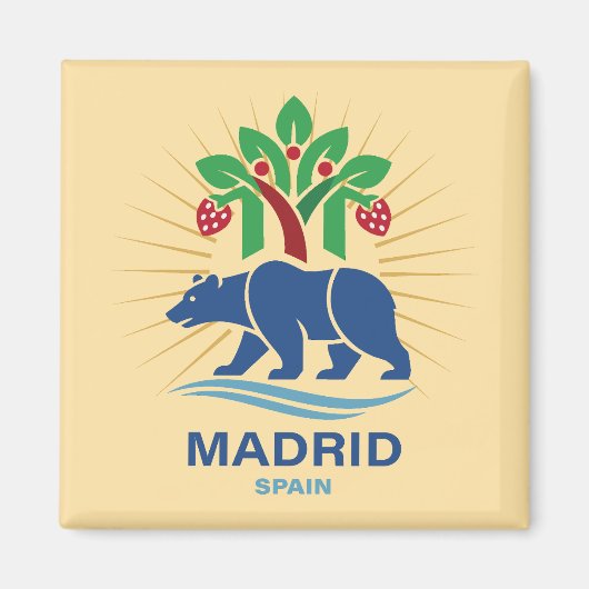 Madrid Spanje Europa Magneet (Voorkant)