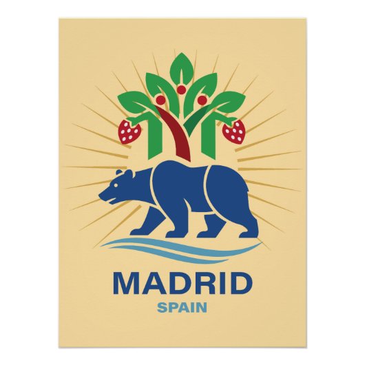 Madrid Spanje Europa Perfect Poster (Voorkant)