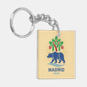Madrid Spanje Europa Sleutelhanger (Voorkant Links)